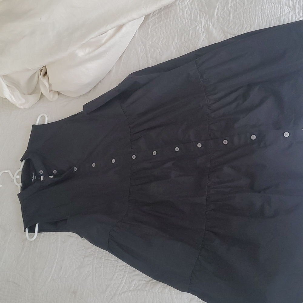 NWT black madewell three tiered dress